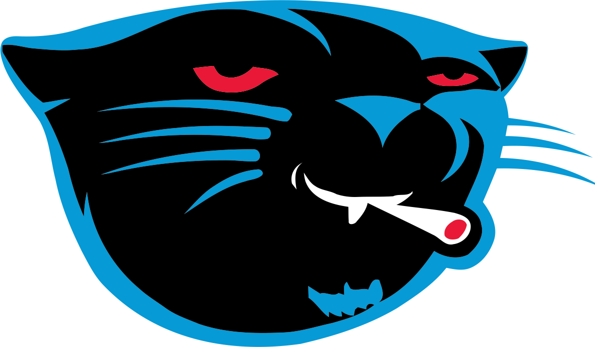 Carolina Panthers Smoking Weed Logo iron on transfers...